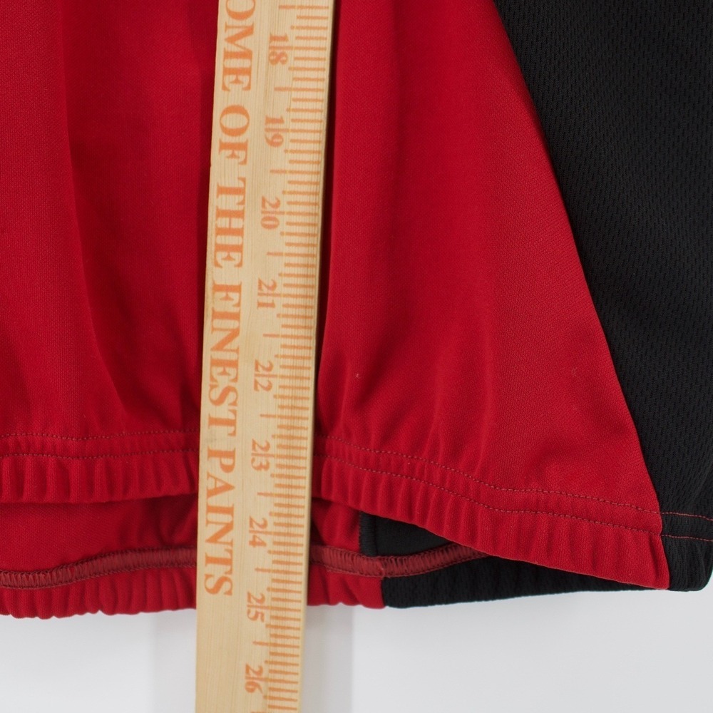 Vintage Cycling Jersey Mens Large Red Black White 1/4 Zip Bike Athletic Gorpcore - Picture 7 of 11